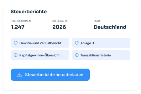 CoinTracking Steuerbericht mit steuerpflichtigen Gewinnen, Einkünften und weiteren Zahlungen